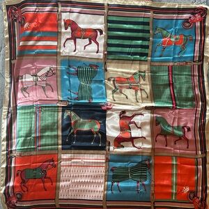 Colorful Equestrian Silky Scarf